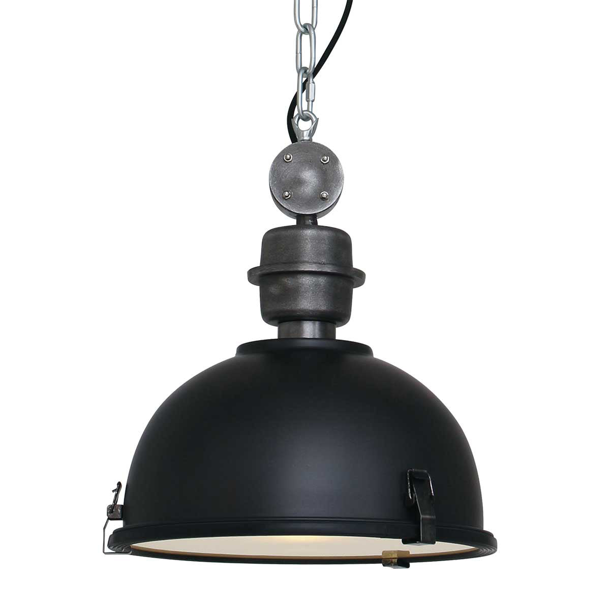 Hanglamp Bikkel 7978ZW - zwarte industriële blikvanger Ø32