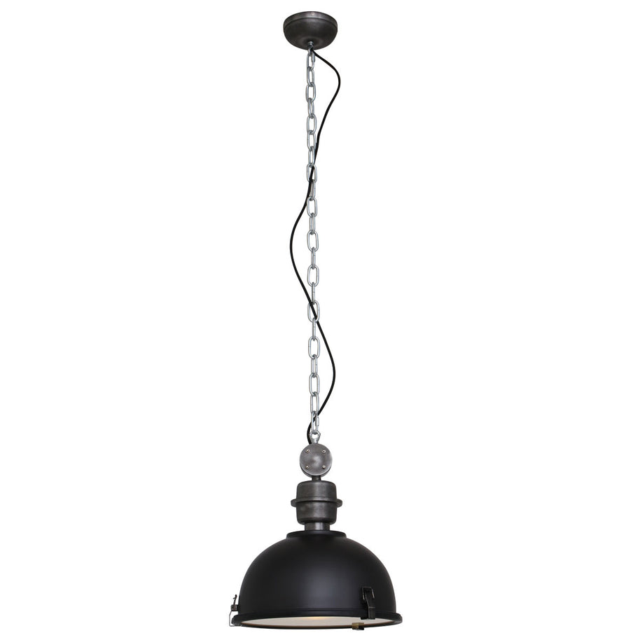 Hanglamp Bikkel 7978ZW - zwarte industriële blikvanger Ø32