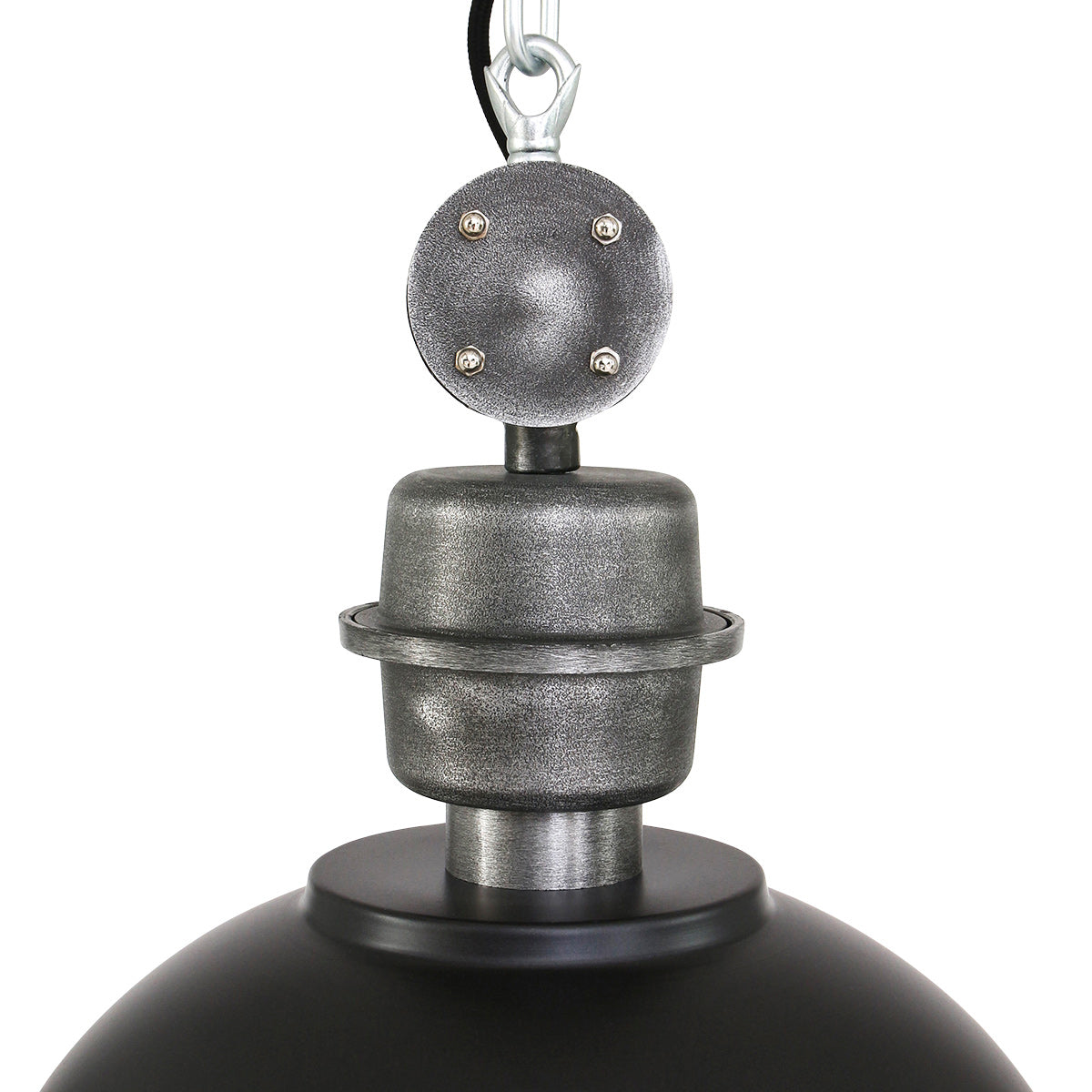 Hanglamp Bikkel 7978ZW - zwarte industriële blikvanger Ø32