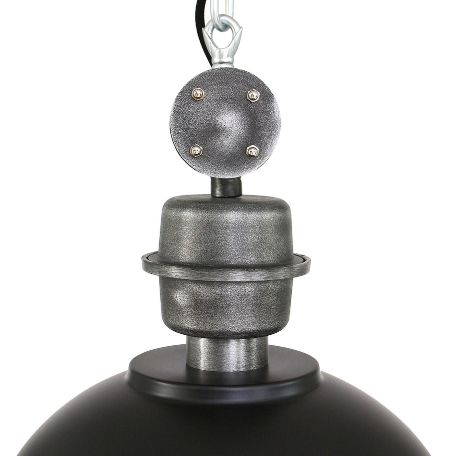 Hanglamp Bikkel 7978ZW - zwarte industriële blikvanger Ø32