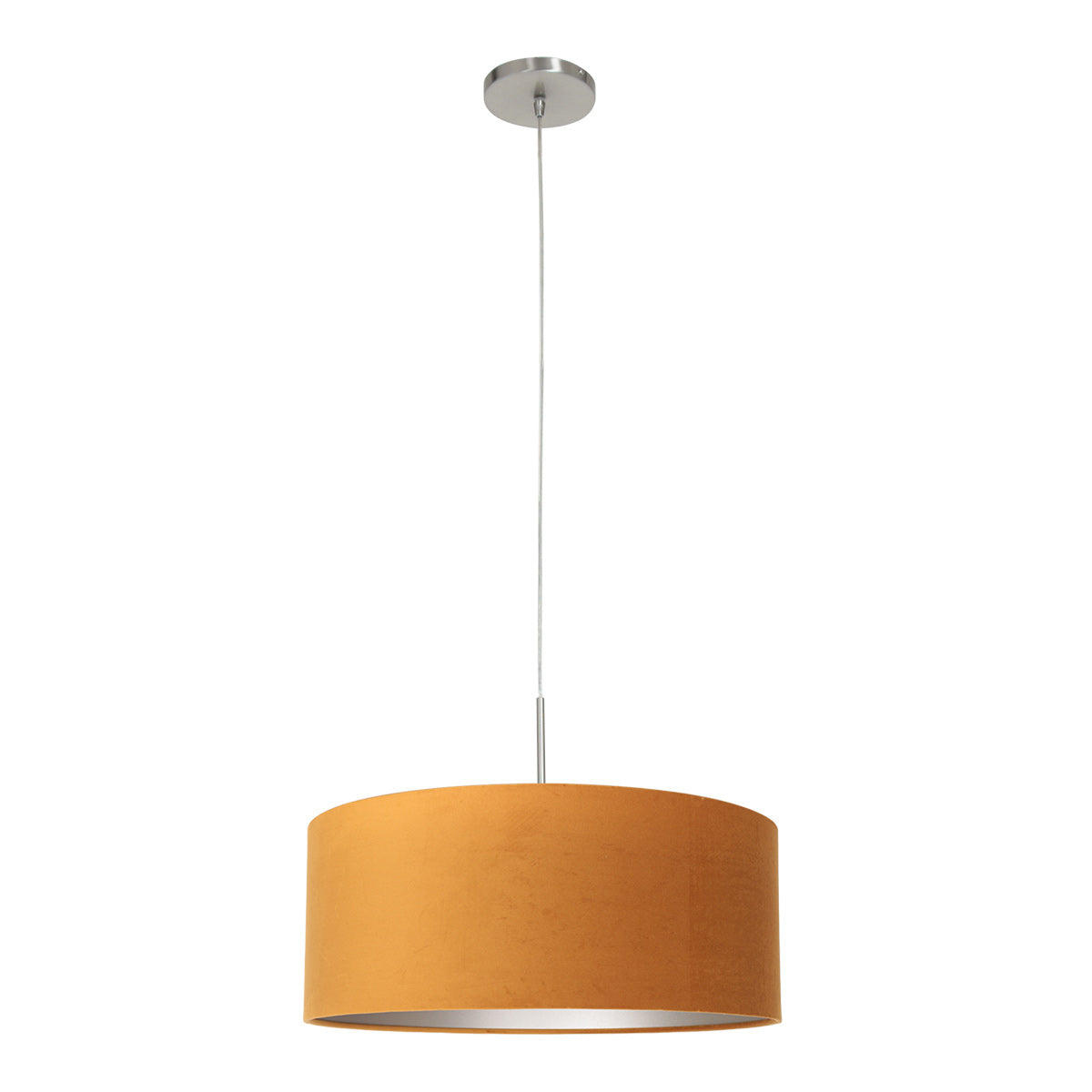 Hanglamp Sparkled Light 8150ST, staal met charmante gouden velours kap
