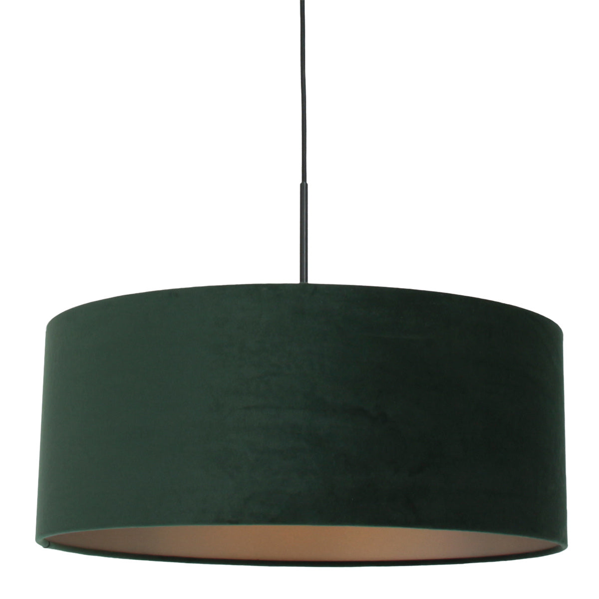 Hanglamp Sparkled Light 8156ZW, zwart met groen velours kap