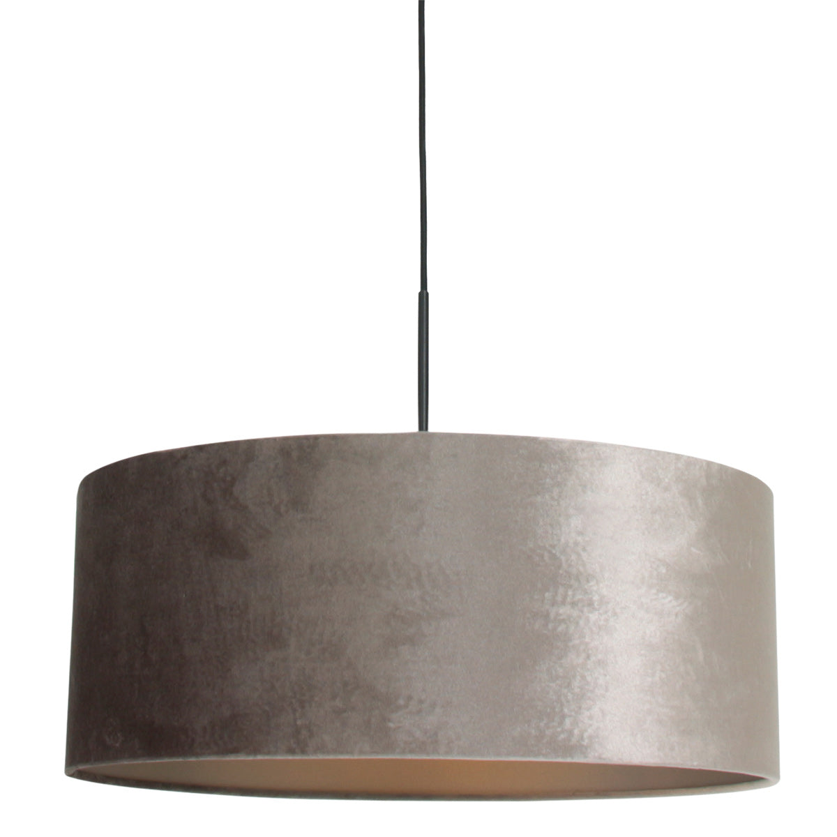 Hanglamp Sparkled Light 8157ZW zwart met grijze luxe velourskap
