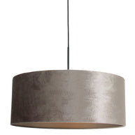 Hanglamp Sparkled Light 8157ZW zwart met grijze luxe velourskap