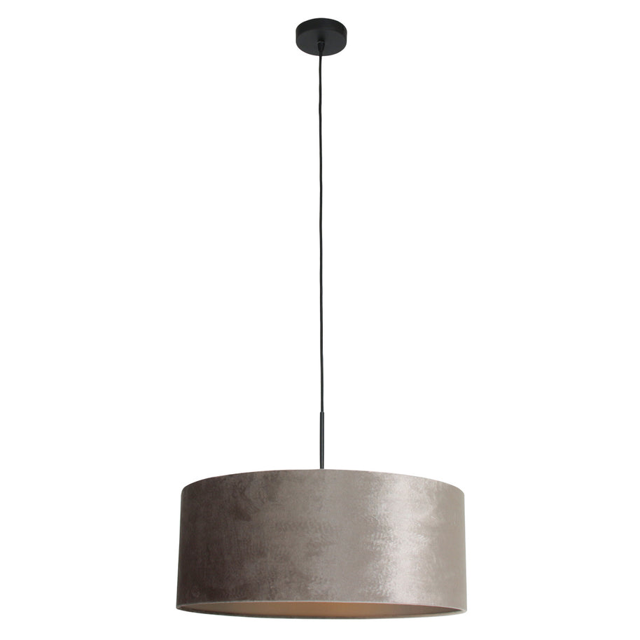 Hanglamp Sparkled Light 8157ZW zwart met grijze luxe velourskap