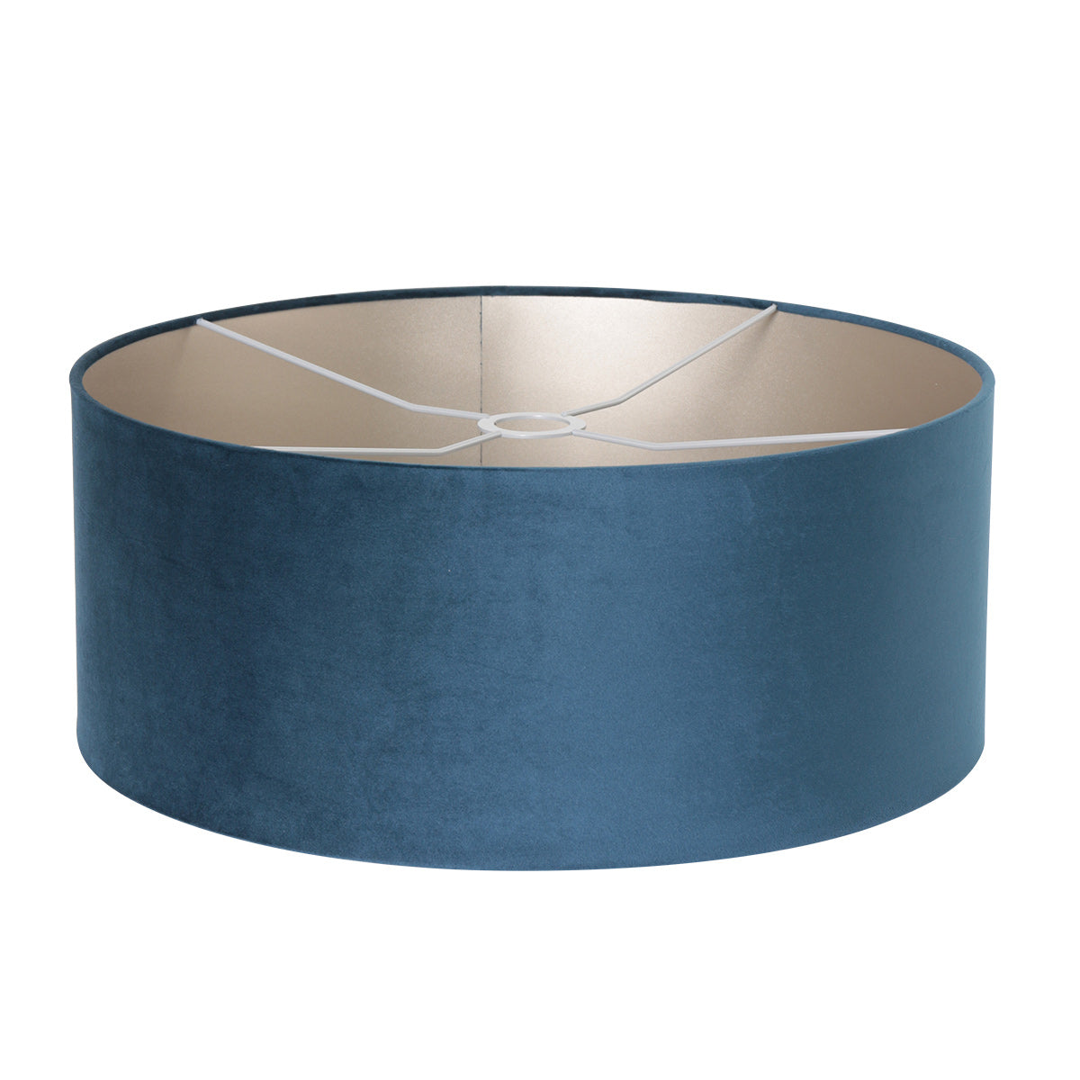 Hanglamp Sparkled Light 8247ST staal met luxe blauwe velourskap