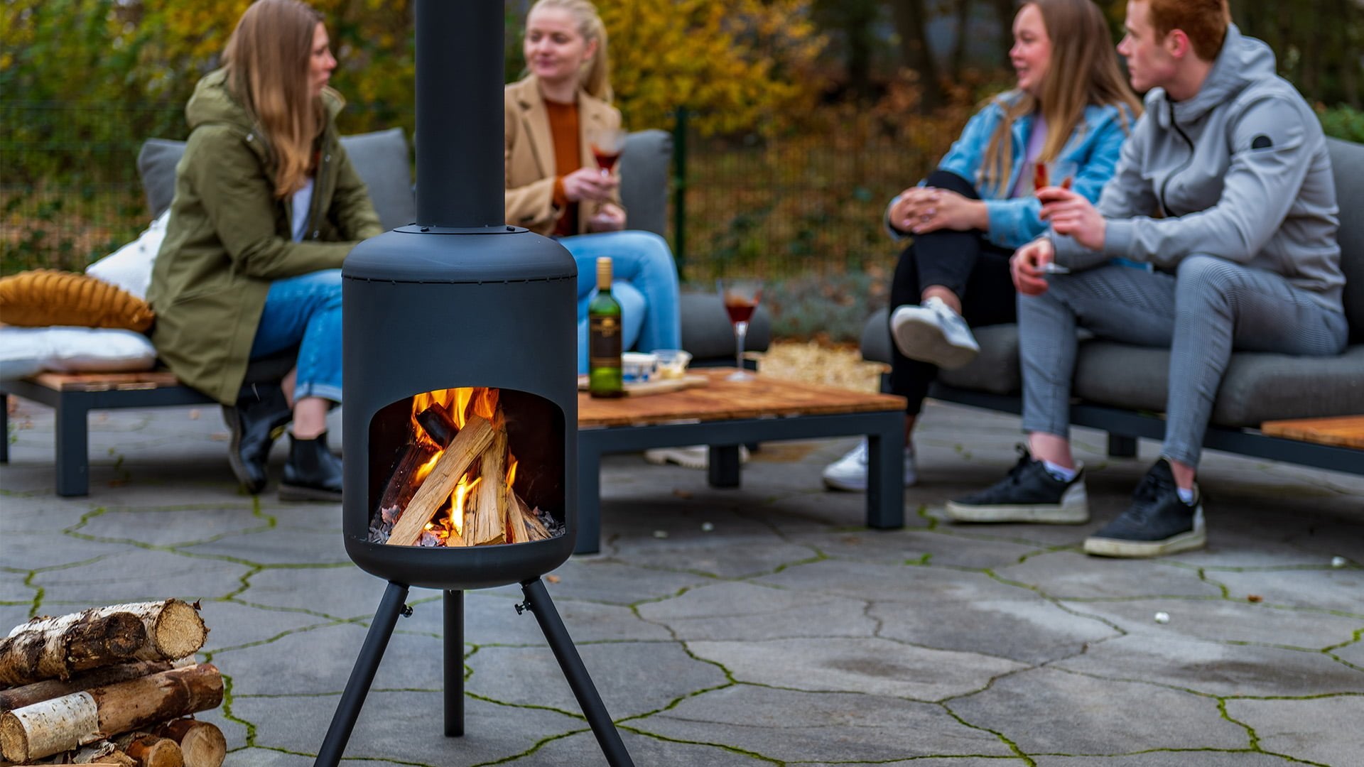 Fuego kleine zwarte vuurhaard