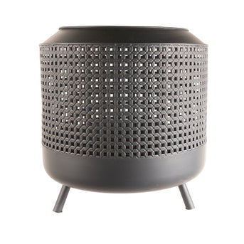 Midland vuurkorf met barbecuegrill zwart