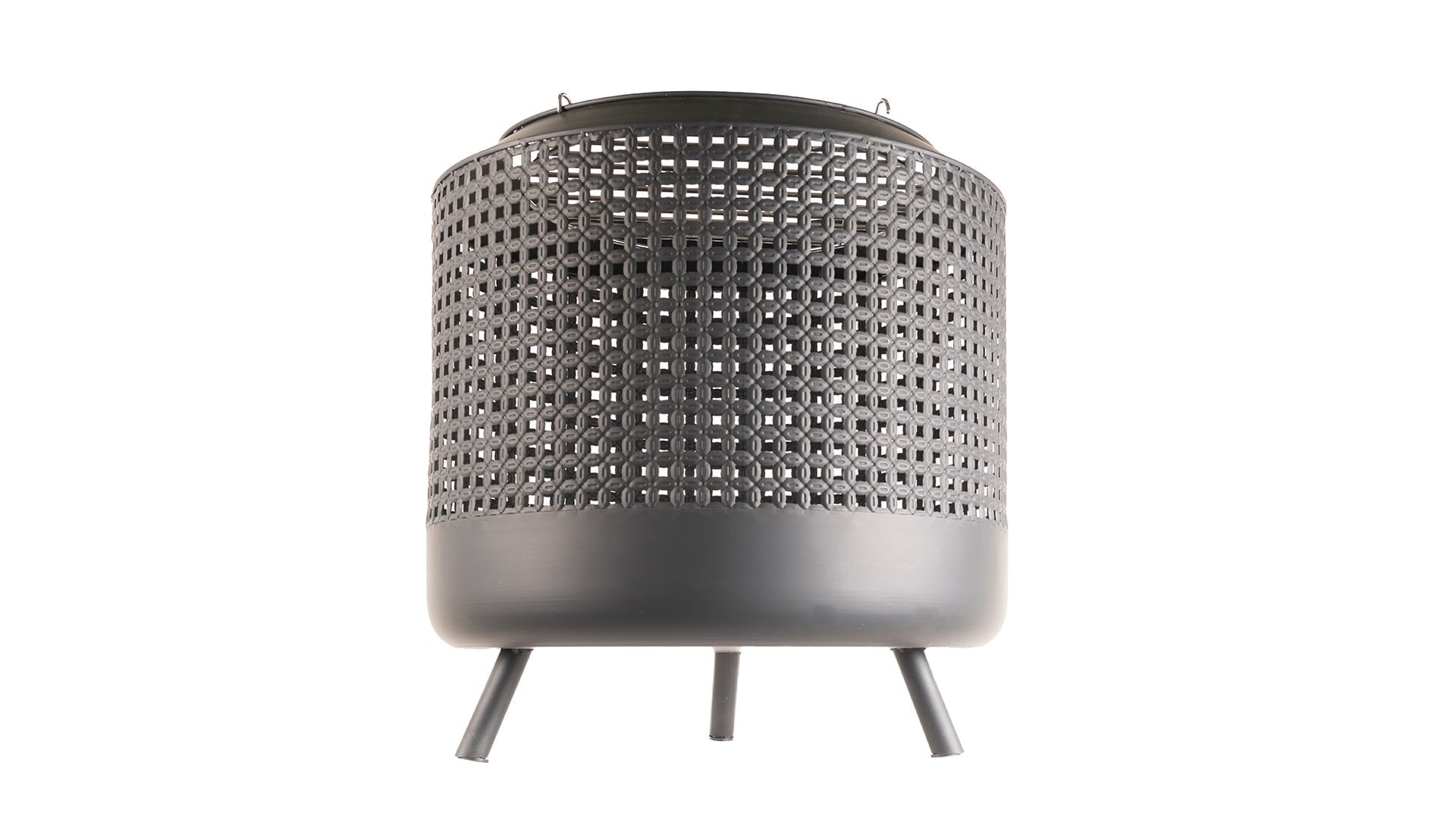Midland vuurkorf met barbecuegrill zwart