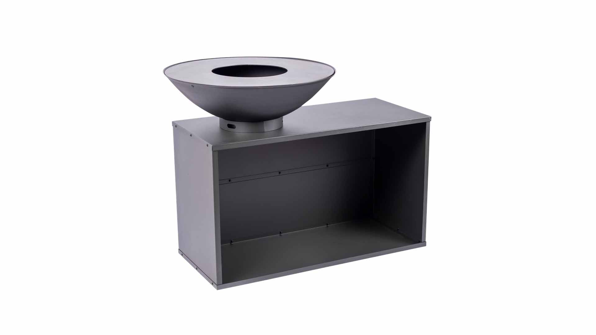 ONYX barbecuetafel 80 cm zwart