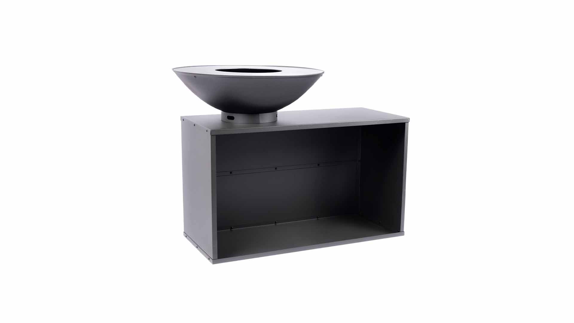 ONYX barbecuetafel 80 cm zwart