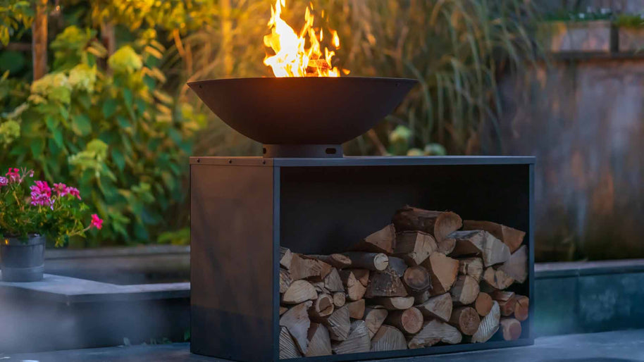 ONYX barbecuetafel 80 cm zwart