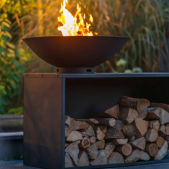 ONYX barbecuetafel 80 cm zwart