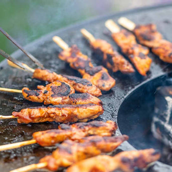 ONYX barbecuetafel 80 cm zwart