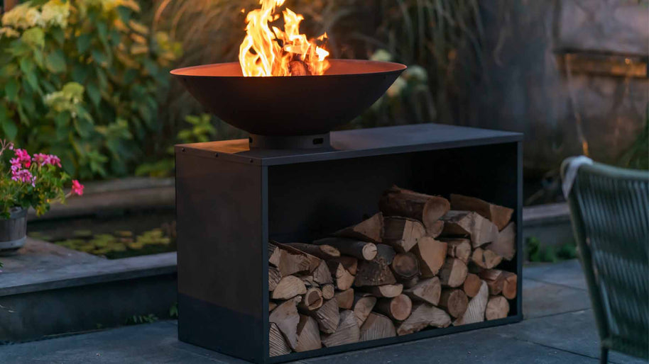 ONYX barbecuetafel 80 cm zwart