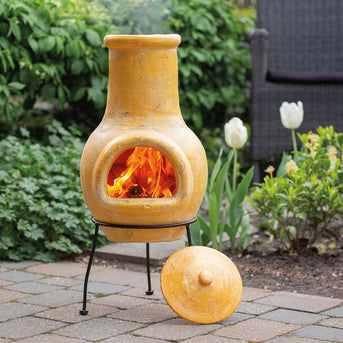 Tampico tuinhaard van klei, geel