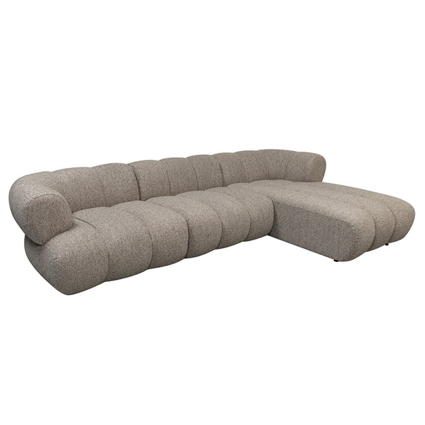 Banken en Sofa' New York 4-seater (Right Lounge) Sand Boucle