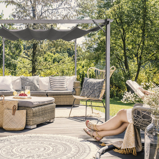 Intimo Garden Sofia prieel 2,86 x 2,86m - antraciet