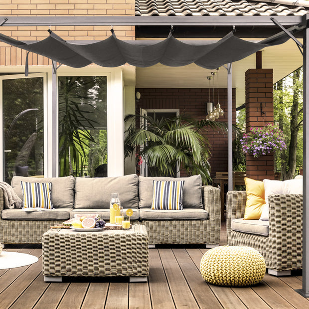 Intimo Garden Sofia prieel 2,86 x 2,86m - antraciet