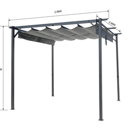 Intimo Garden Sofia prieel 2,86 x 2,86m - antraciet