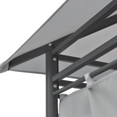 Intimo Garden - Luxe prieel Vernazza grijs + LED-verlichting + schaduwdoeken