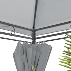 Intimo Garden - Luxe prieel Vernazza grijs + LED-verlichting + schaduwdoeken