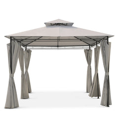 Intimo Garden - Luxe prieel Vernazza beige + LED-verlichting + schaduwdoeken