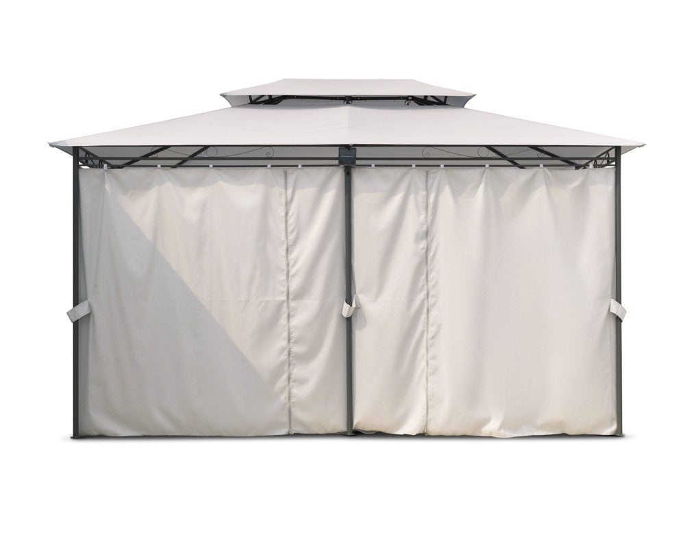 Intimo Garden - Luxe prieel Vernazza beige + LED-verlichting + schaduwdoeken