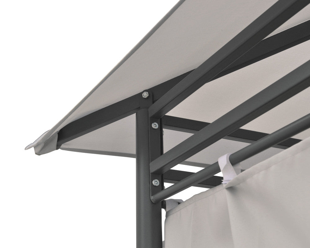 Intimo Garden - Luxe prieel Vernazza beige + LED-verlichting + schaduwdoeken