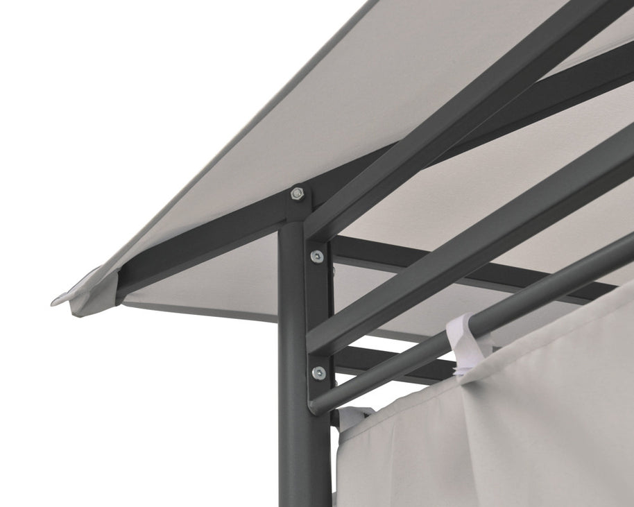 Intimo Garden - Luxe prieel Vernazza beige + LED-verlichting + schaduwdoeken