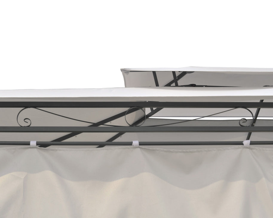 Intimo Garden - Luxe prieel Vernazza beige + LED-verlichting + schaduwdoeken