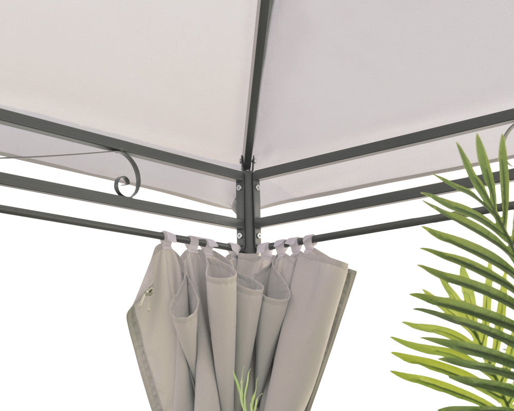 Intimo Garden - Luxe prieel Vernazza beige + LED-verlichting + schaduwdoeken