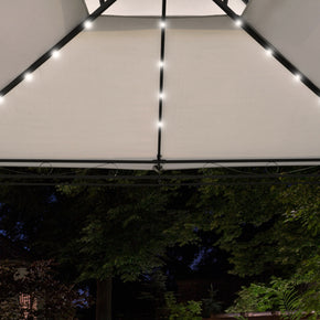 Intimo Garden - Luxe prieel Vernazza beige + LED-verlichting + schaduwdoeken