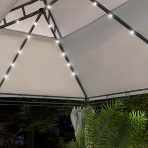 Intimo Garden - Luxe prieel Vernazza beige + LED-verlichting + schaduwdoeken
