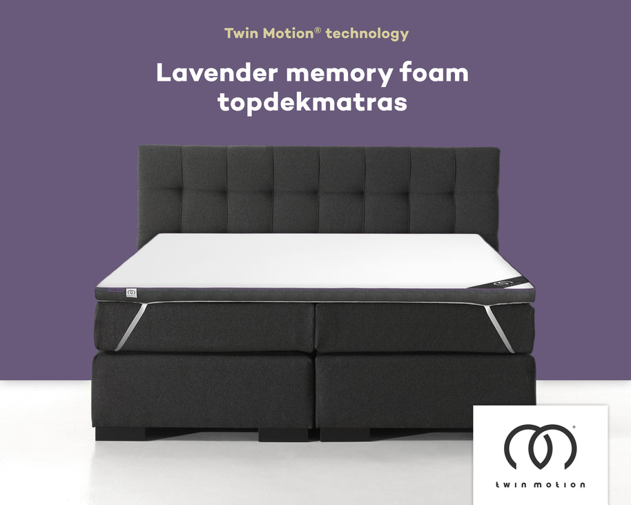 Twin topdekmatras lavendelschuim 80x200