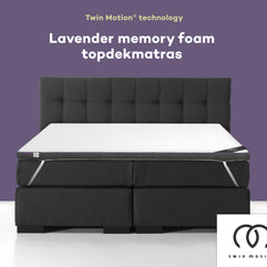 Twin topdekmatras lavendelschuim 80x200