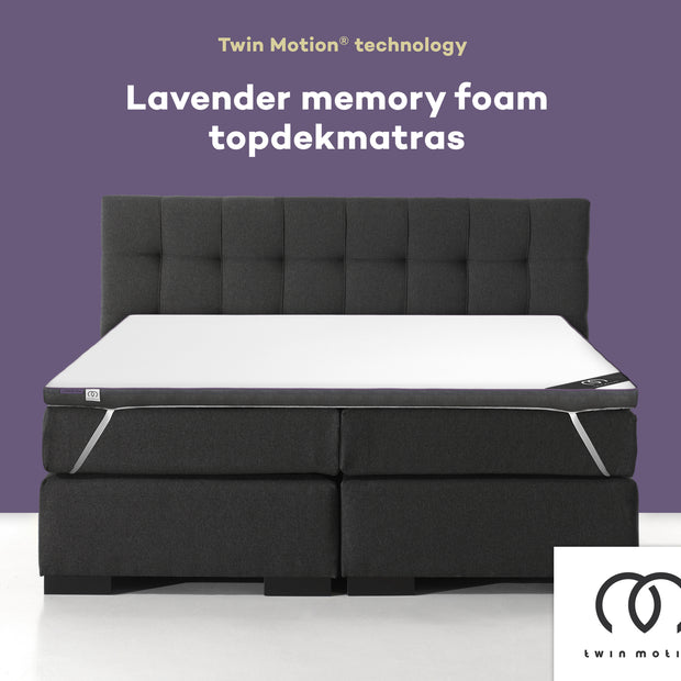 Twin topdekmatras lavendelschuim 80x200