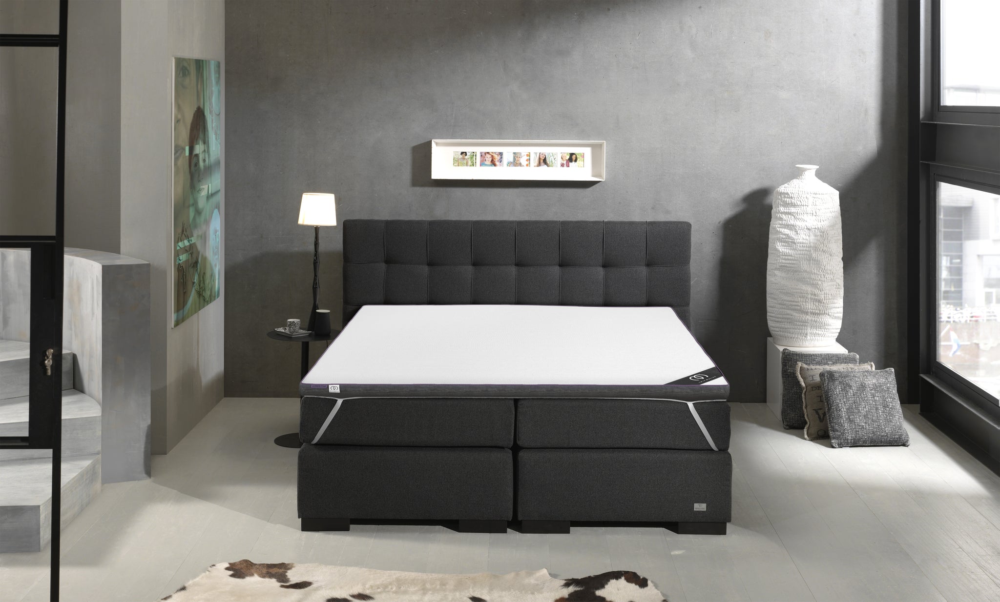 Twin M. topdekmatras lavendel schuim 140x200