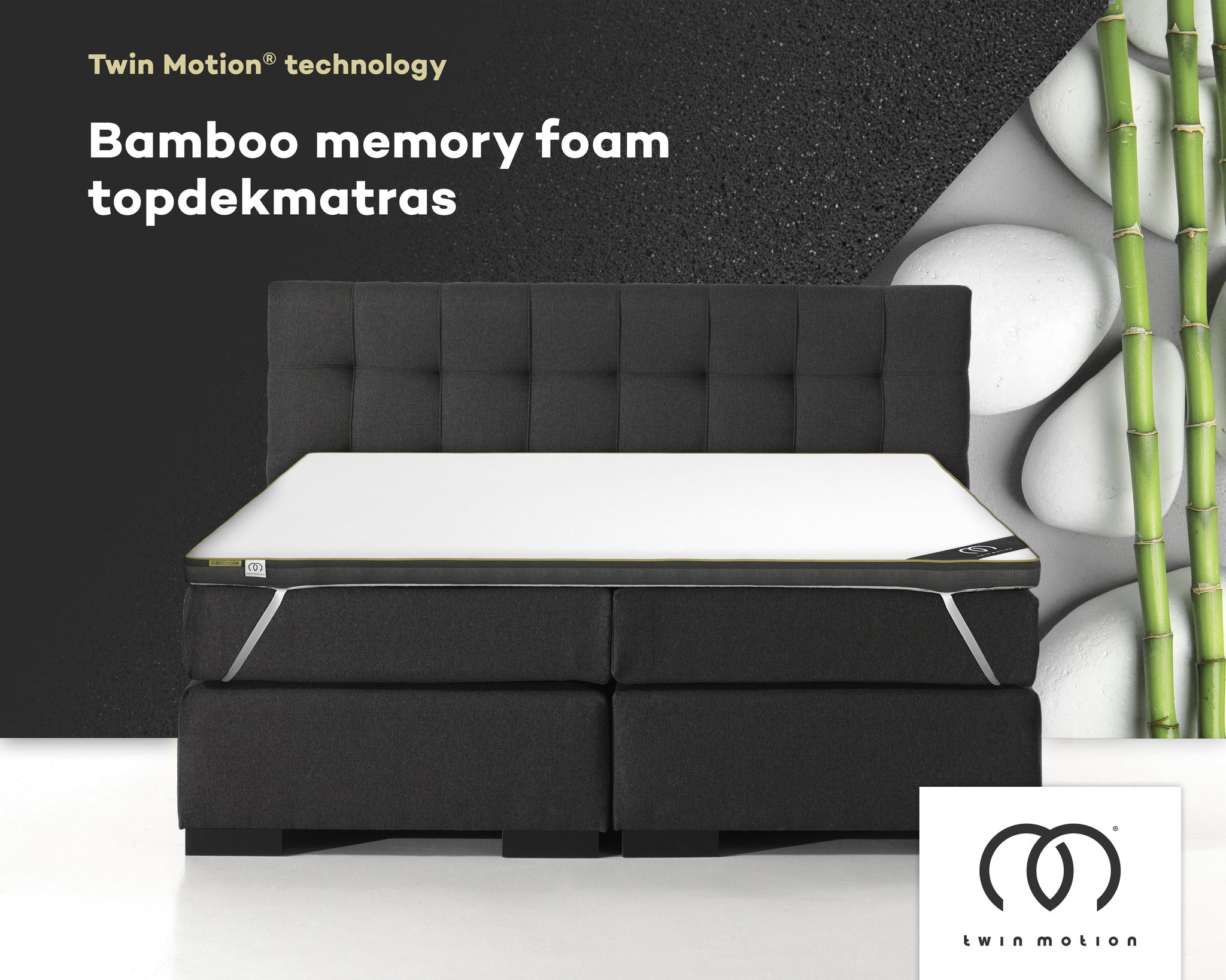 Twin M. Topdekmatras Bamboe Schuim 80x200