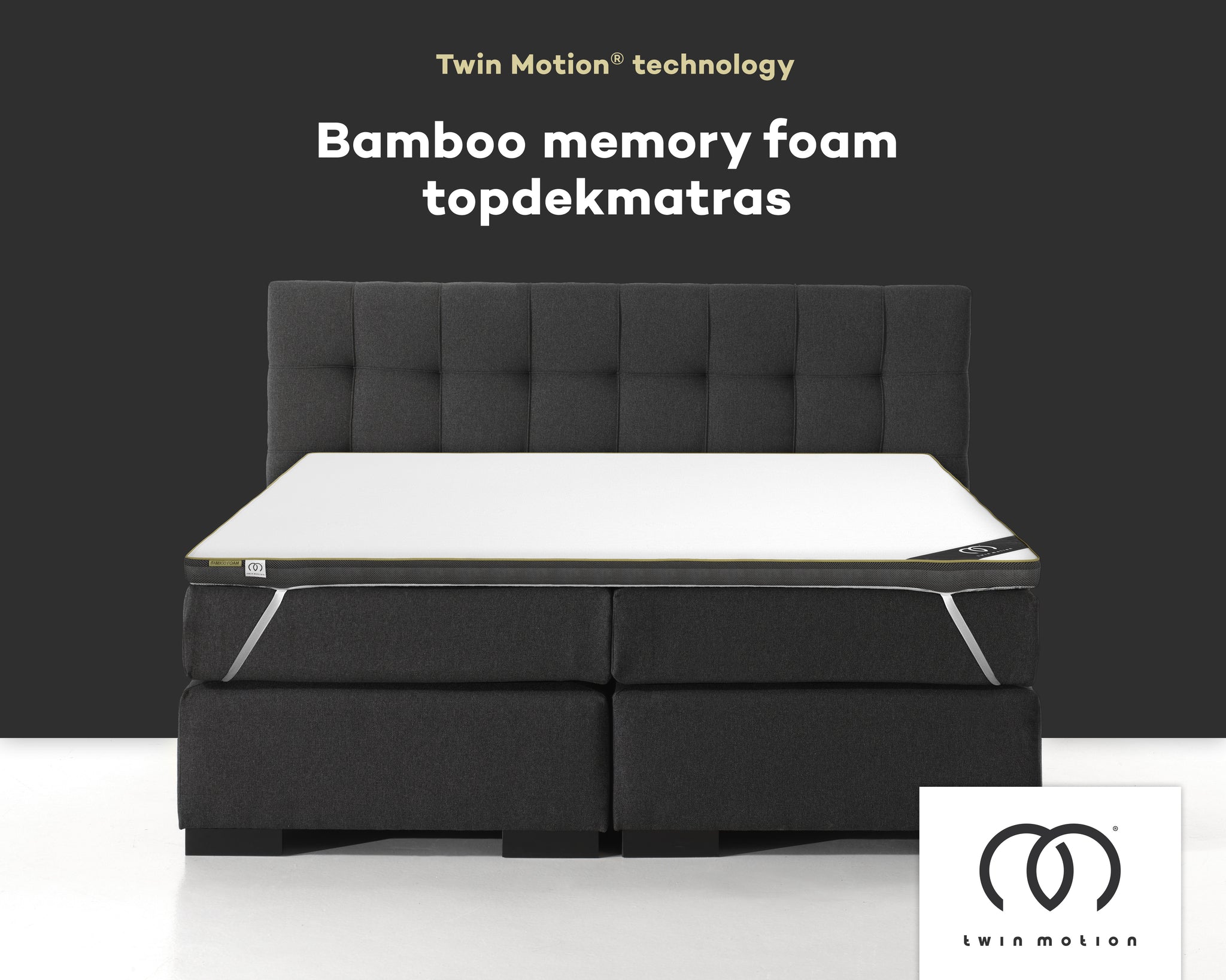 Twin M. topdekmatras bamboeschuim 140x200