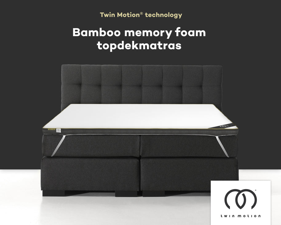 Twin M. topdekmatras bamboeschuim 140x200