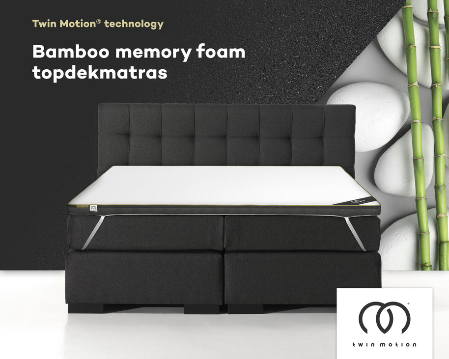 Twin M. topdekmatras bamboeschuim 140x200