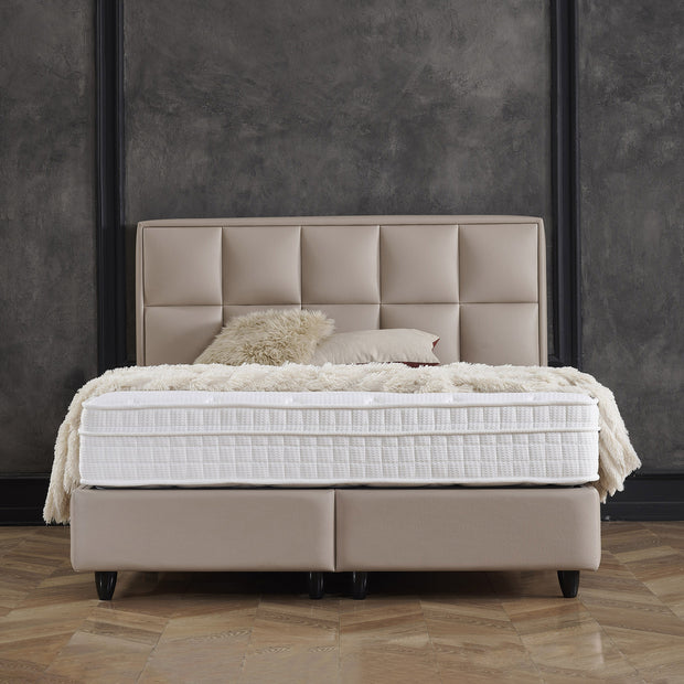 Opbergbox Miami kunstleer taupe 140x200