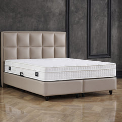 Opbergbox Miami kunstleer taupe 140x200