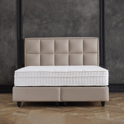Opberg. Miami Kunstleer Taupe 160x200