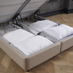 Opberg. Miami Kunstleer Taupe 160x200
