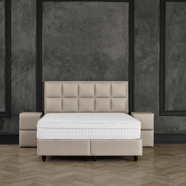 Opbergbox Miami kunstleer taupe 180x200