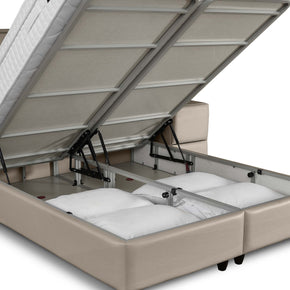 Opbergbox Miami kunstleer taupe 180x200