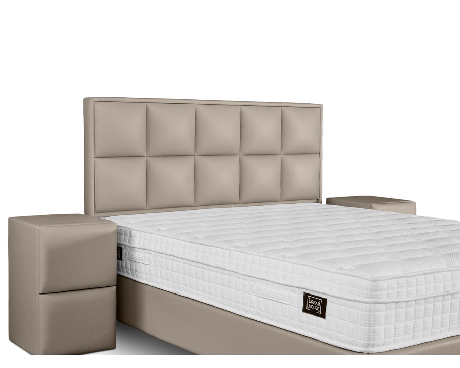 Opbergbox Miami kunstleer taupe 180x200