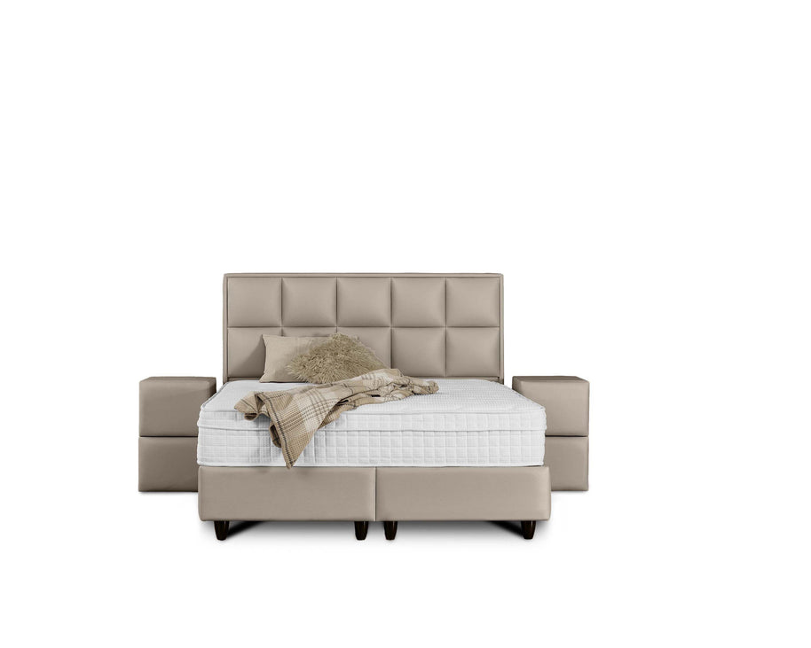 Opbergbox Miami kunstleer taupe 180x200